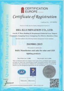 ISO9001 certificate